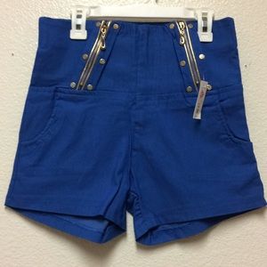 **NEW** xinki Royal blue high waist shorts L